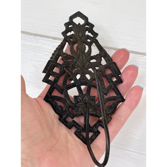 Antique Eastlake Cast Iron Wall hanging Paper Bill Receipt Spike - Picture 3 of 10